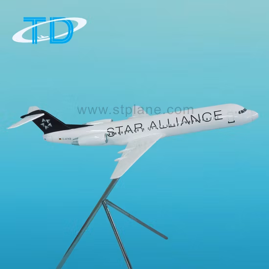 Modello da esposizione in resina per aereo civile Star Alliance Fokker 100